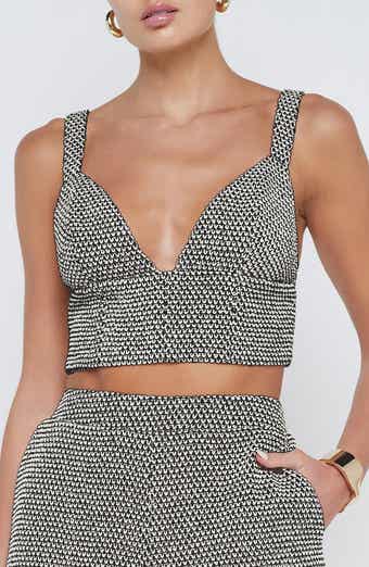 L'AGENCE Castalia Cotton Blend Crop Top