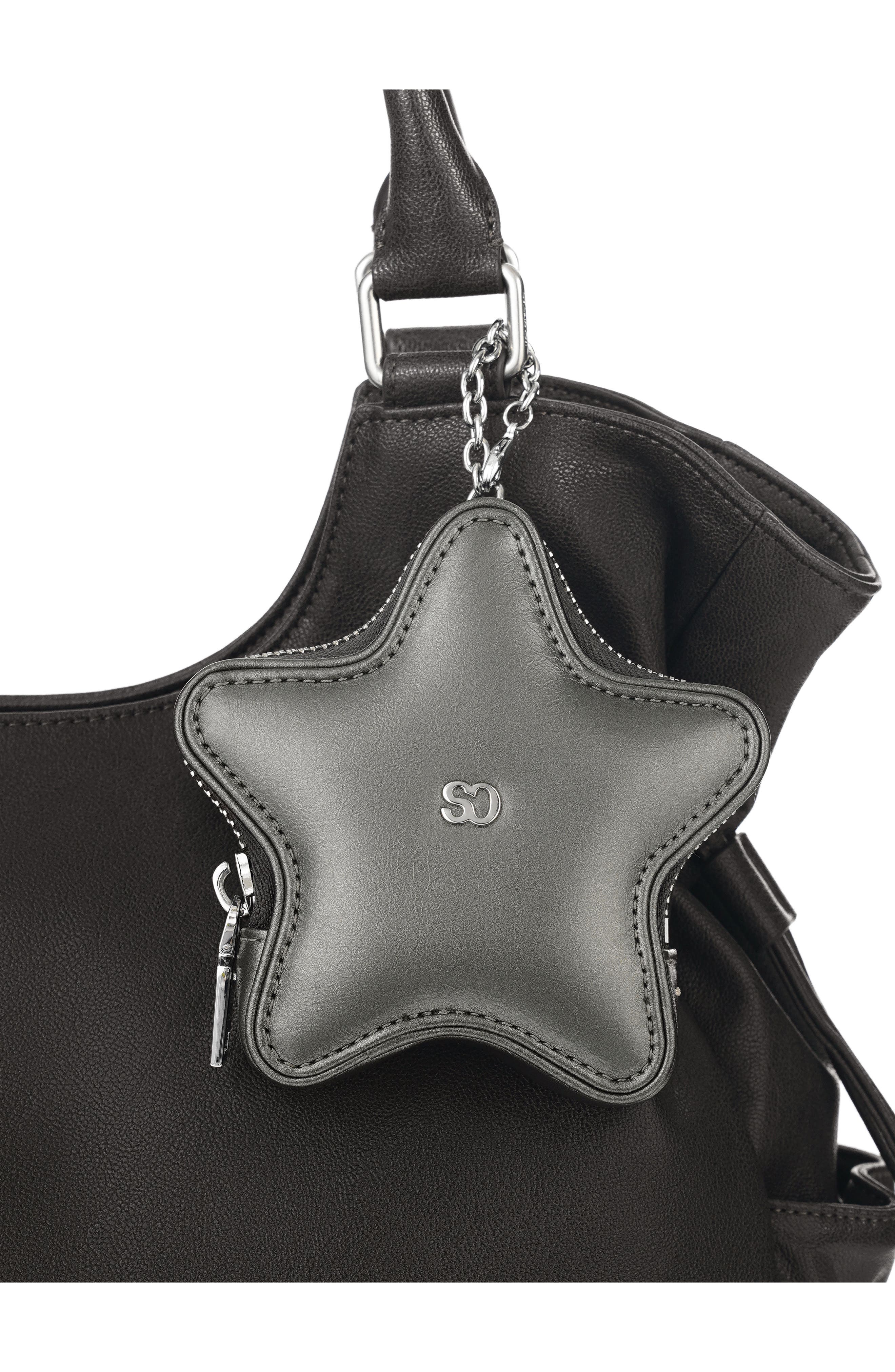 Stand Oil Star Faux Leather AirPods Case, Alternate, color, Metallic Gray