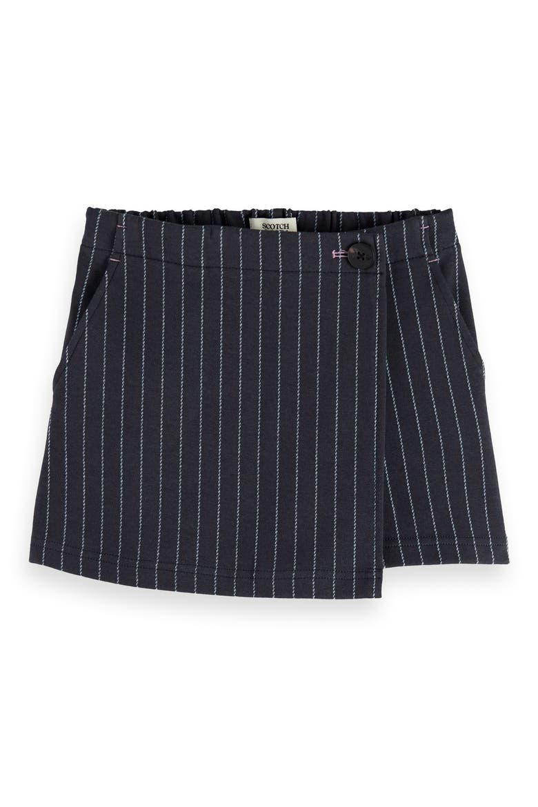 Kids' Pinstripe Skort, Main, color, CHARCOAL CERULEAN PINSTRIPE