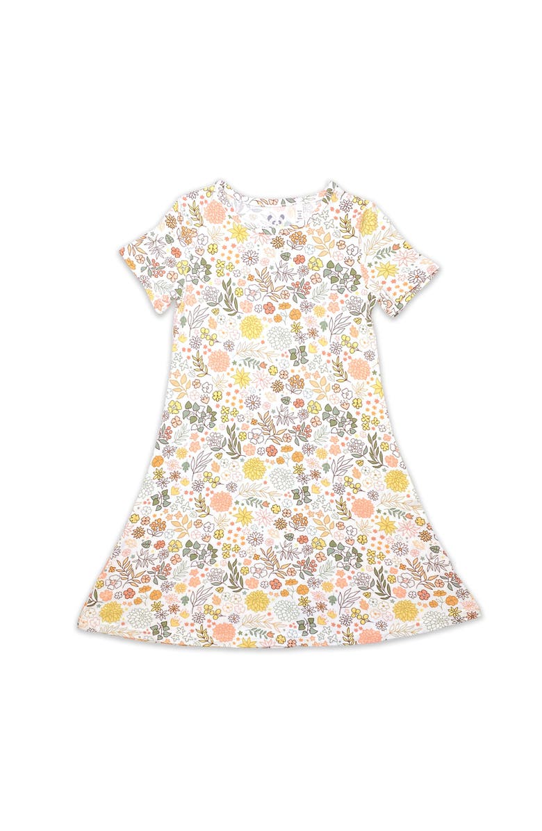 Bellabu Bear Kids' Fall Floral Short Sleeve Dress, Main, color, Fall Floral