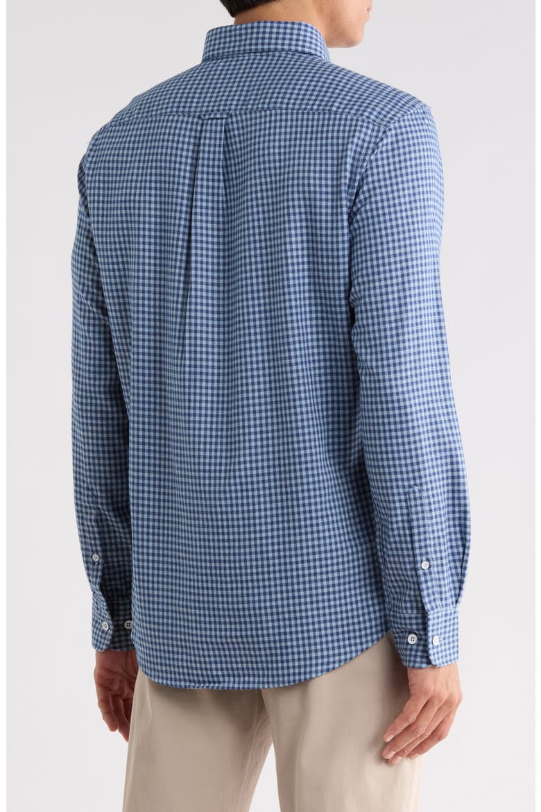 Check Twill Long Sleeve Button-Down Shirt, Alternate, color, INDIGO