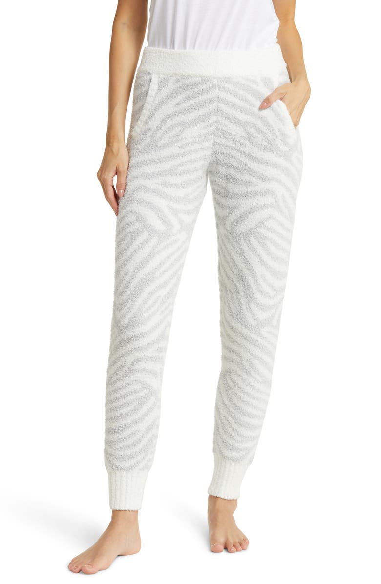 UGG<sup>®</sup> Safiya High Waist Relaxed Joggers, Main, color, Metal Grey Zebra