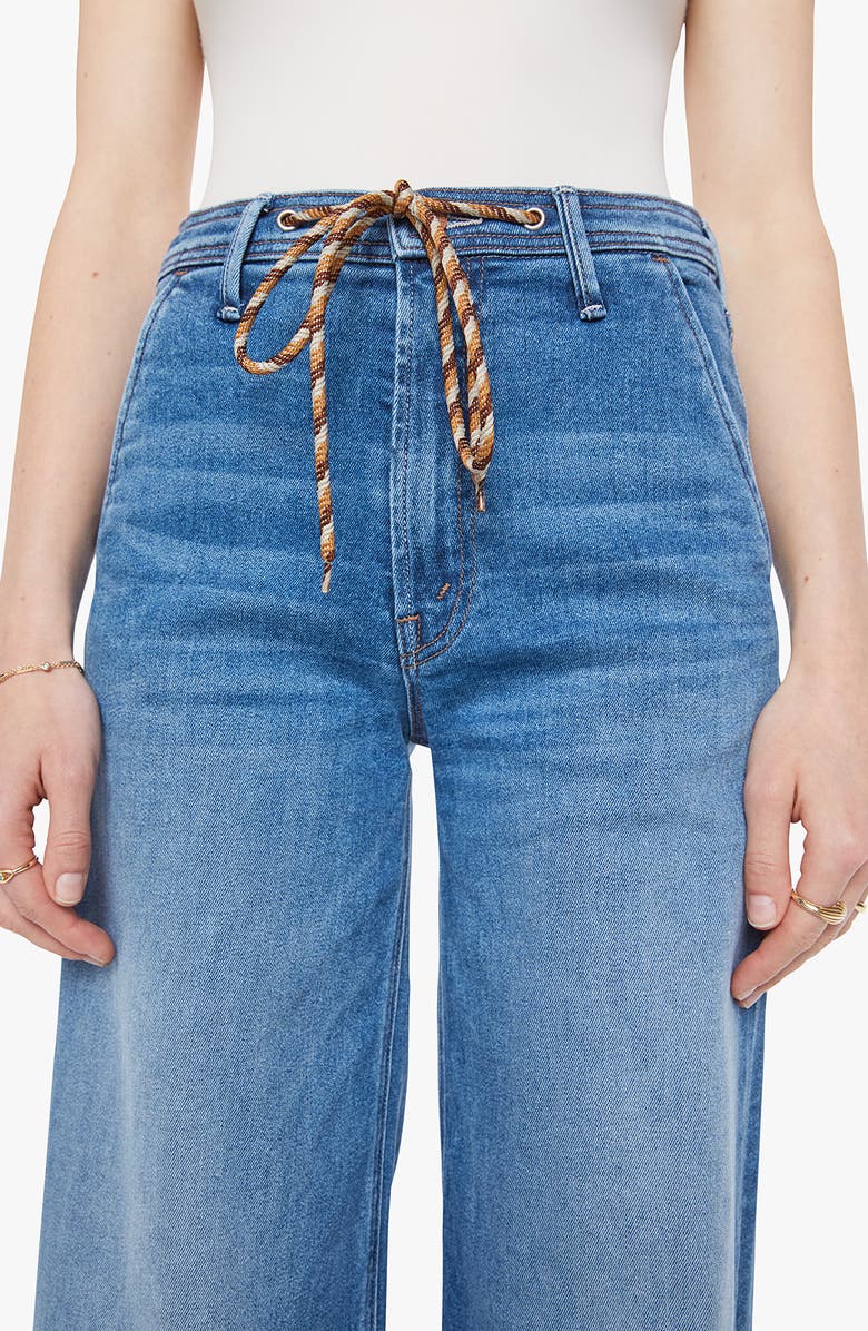 MOTHER The Drawn Undercover Prep Sneak Wide Leg Jeans, Alternate, color, Fuzzy Wuzzy Was A Bear