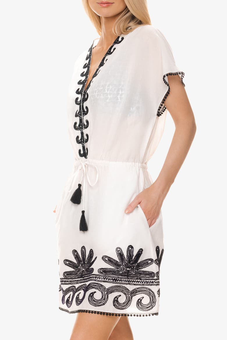 Margaux Dress, Alternate, color, Black White