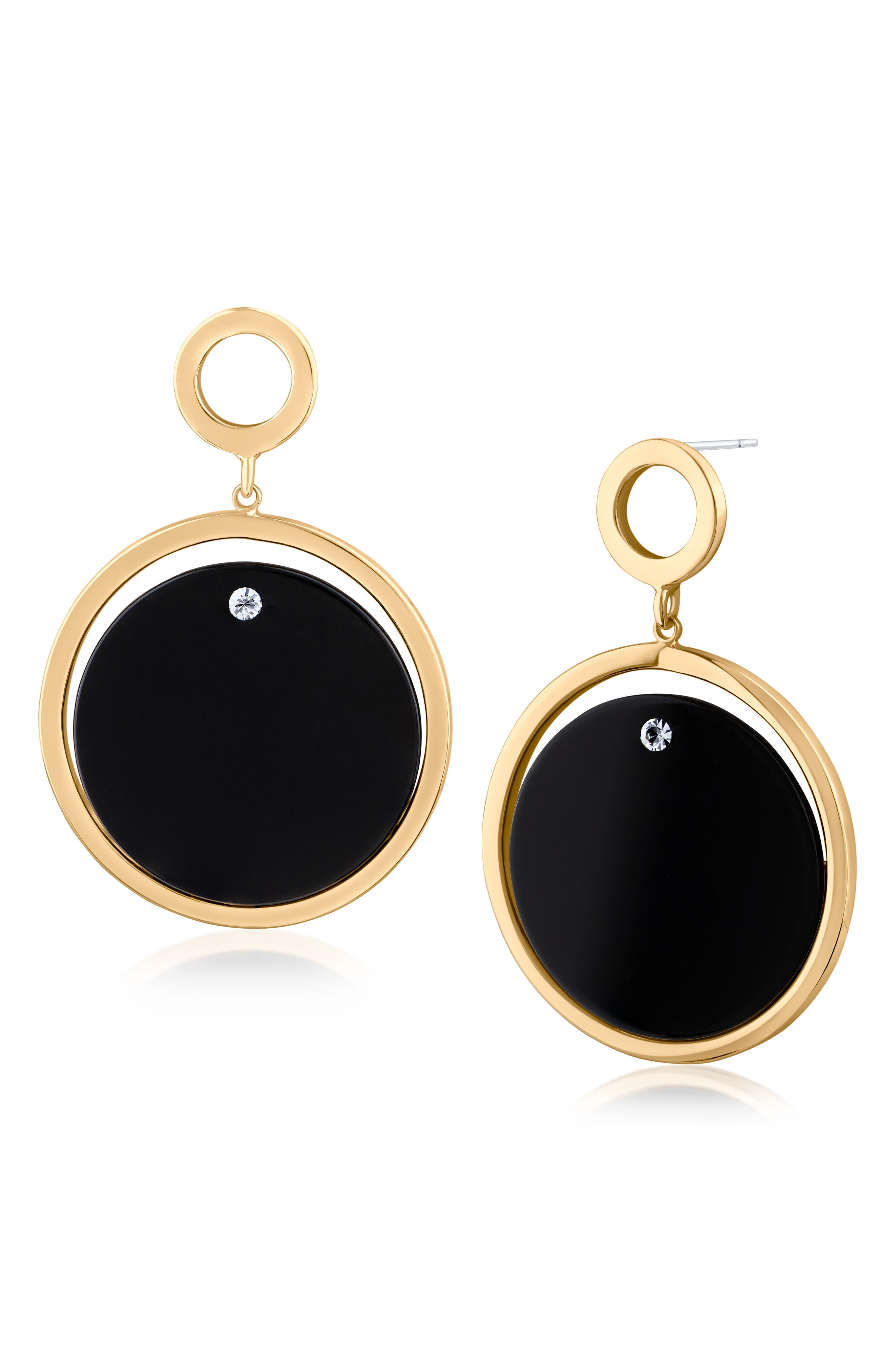 Open Circle Drop Earrings