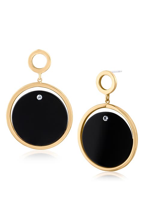 Open Circle Drop Earrings
