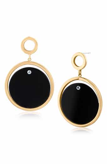 Open Circle Drop Earrings