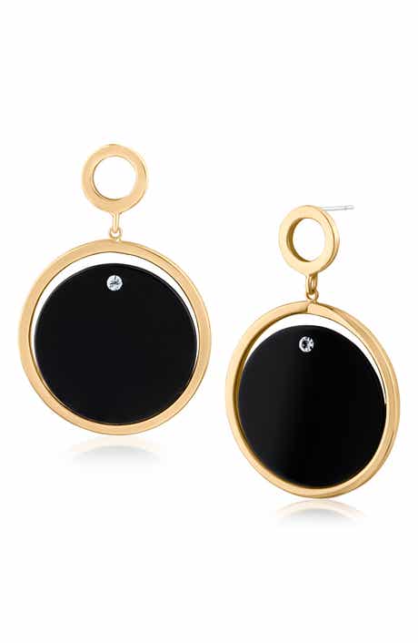 Open Circle Drop Earrings