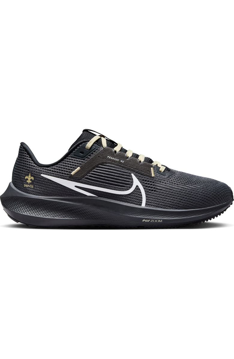 Nike Unisex Nike Anthracite New Orleans Saints Zoom Pegasus 40 Running Shoe, Main, color, Anthracite