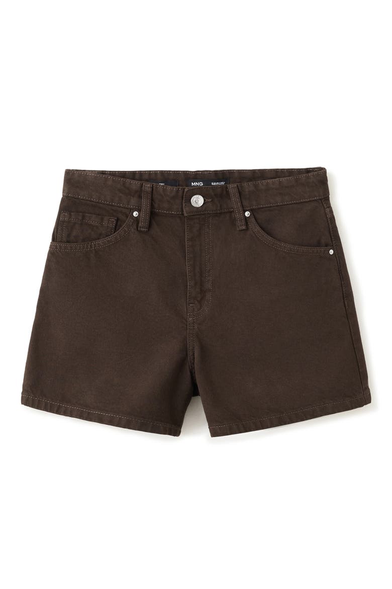 Straight Leg Denim Shorts, Main, color, CHOCOLATE
