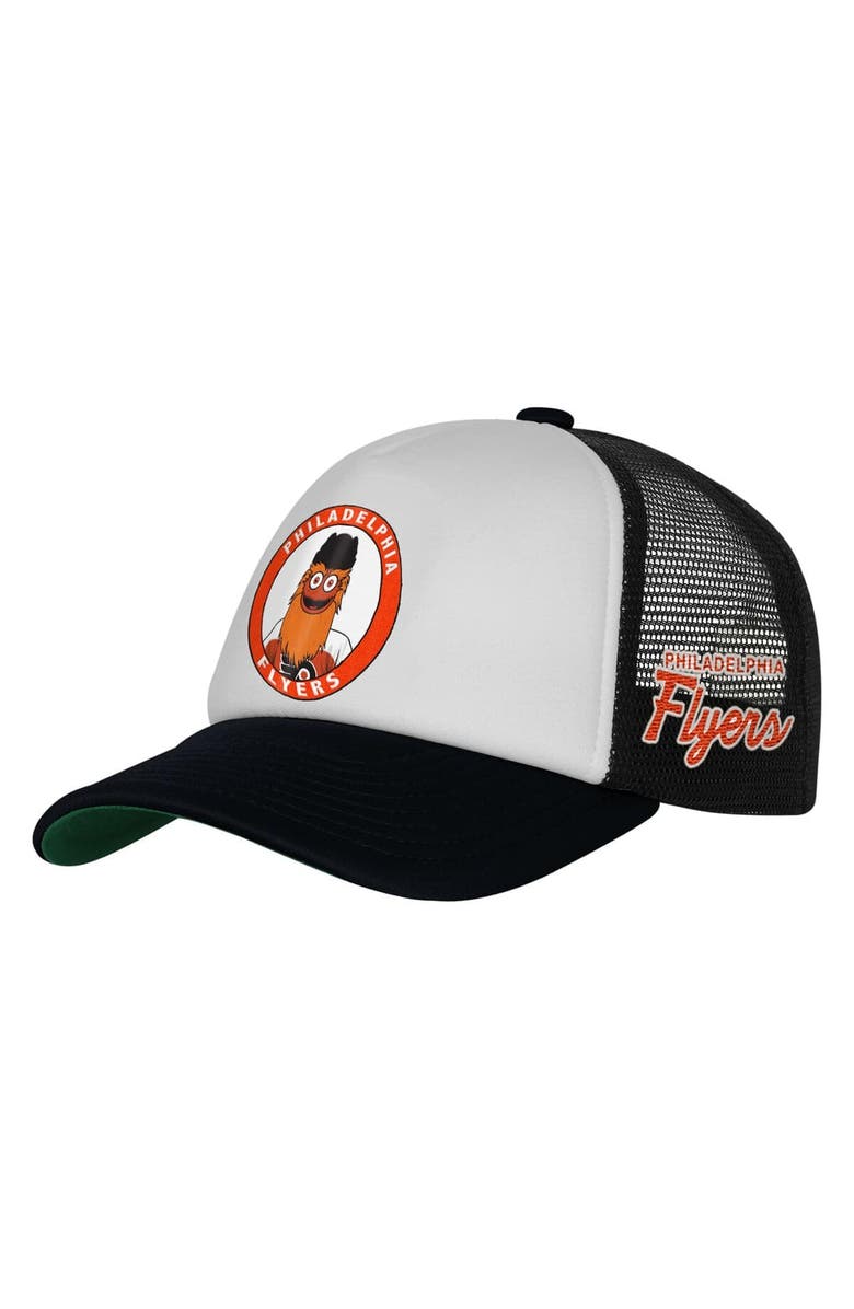 Mitchell & Ness Youth Mitchell & Ness White Philadelphia Flyers Mascot Adjustable Trucker Hat, Main, color, White