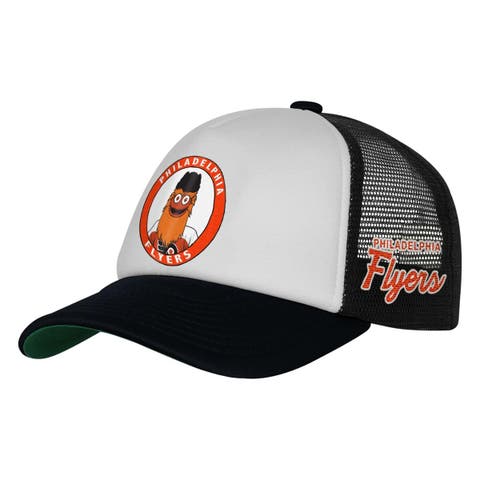 Youth Mitchell & Ness  White Philadelphia Flyers Mascot Adjustable Trucker Hat