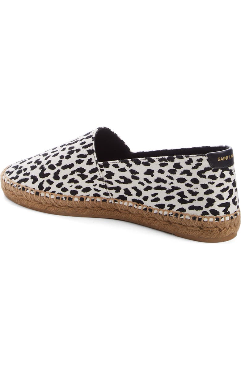 Saint Laurent Monogramme Logo Cheetah Print Espadrille, Alternate, color,