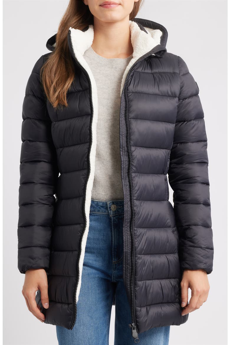 Joanne Quilted Water Repellent Puffer Jacket, Alternate, color, BLACK