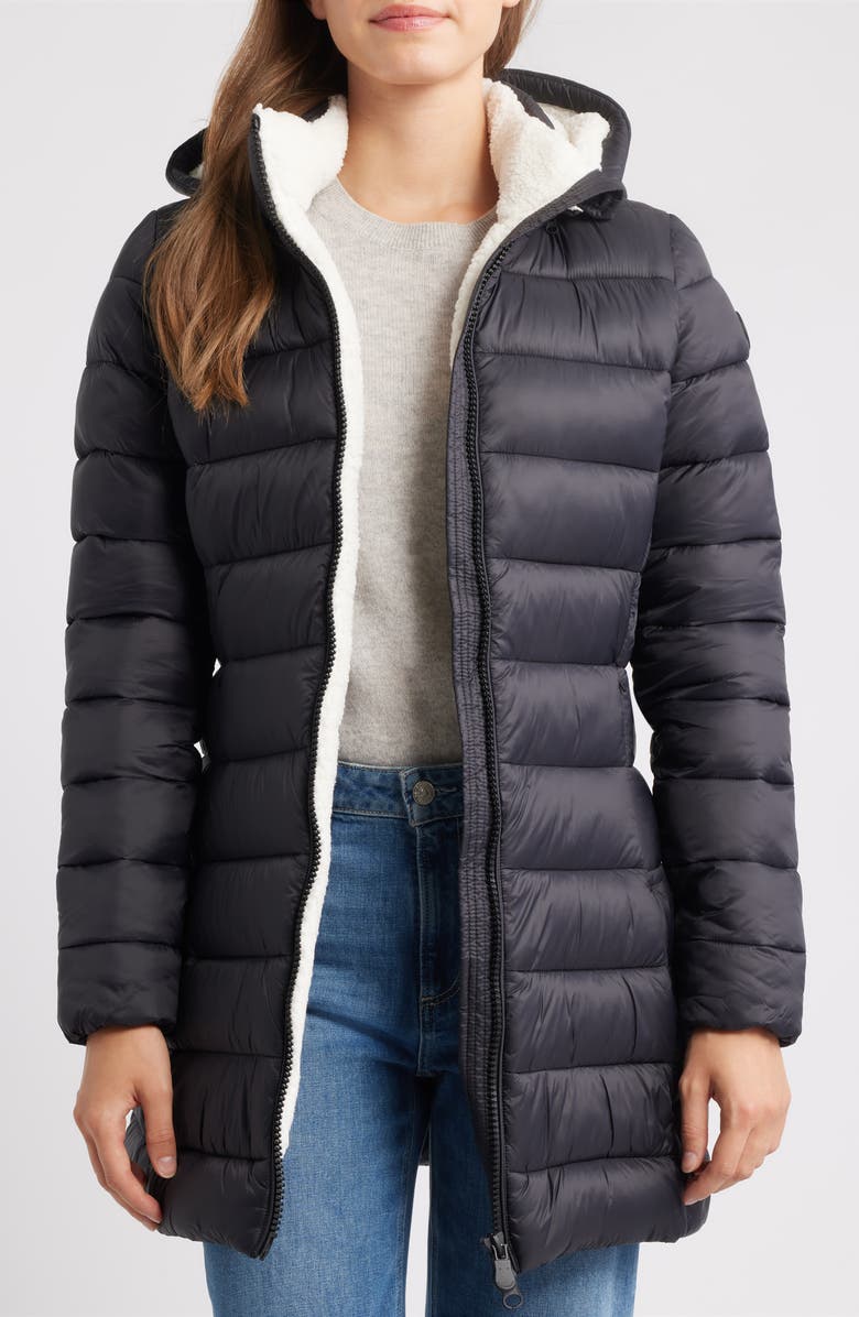 Save The Duck Joanne Quilted Water Repellent Puffer Jacket, Alternate, color, Black