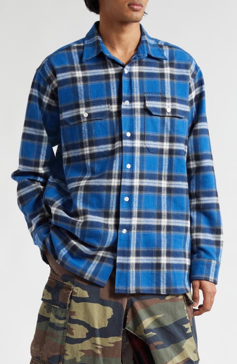 Lumberjack Plaid Cotton Button-Up Shirt
