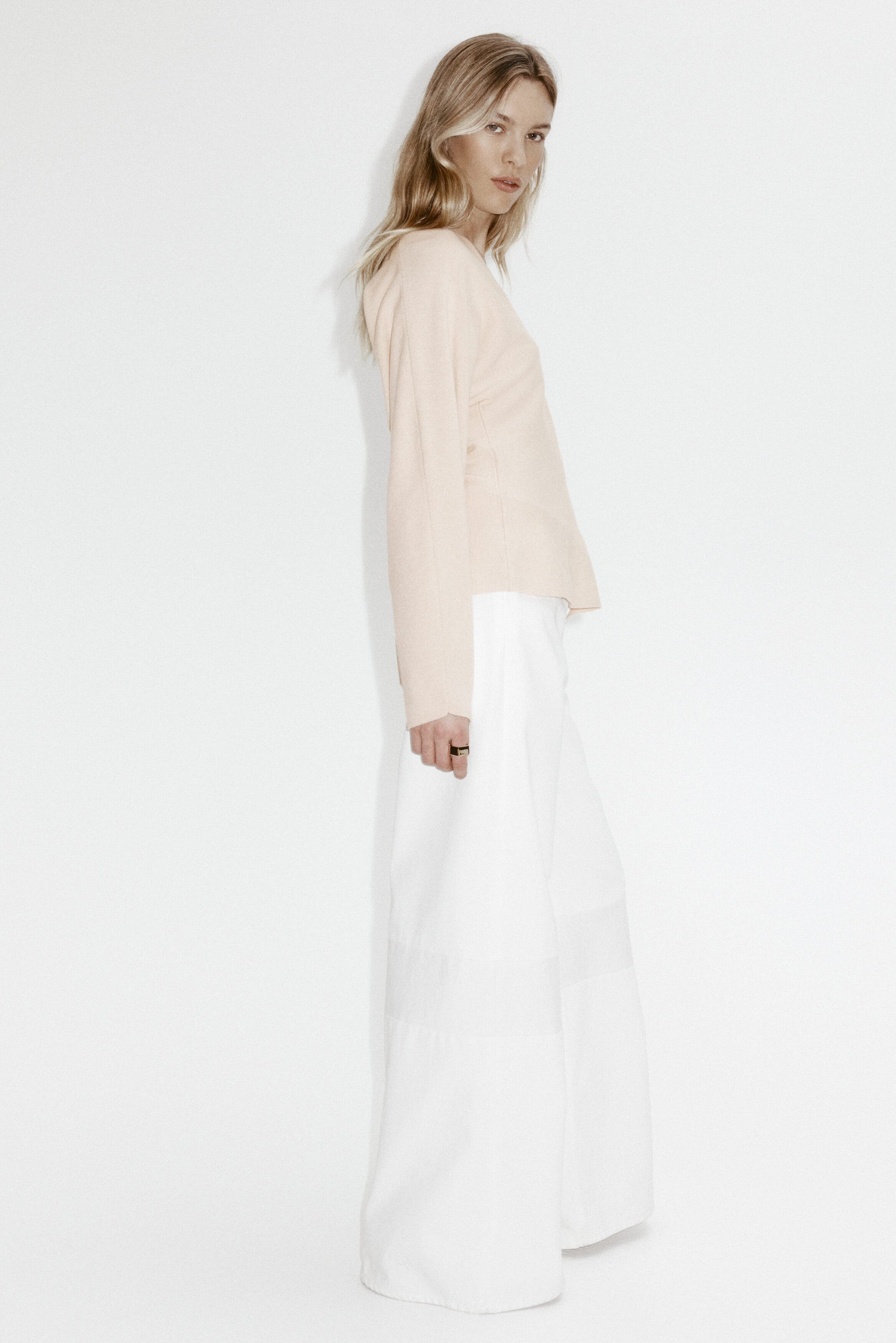 Knitted V-neck Top - image 4