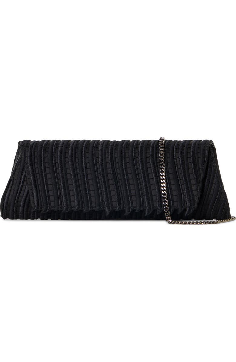 Akris Small Anouk Ladder Stitch Lace East/West Clutch, Main, color, Black