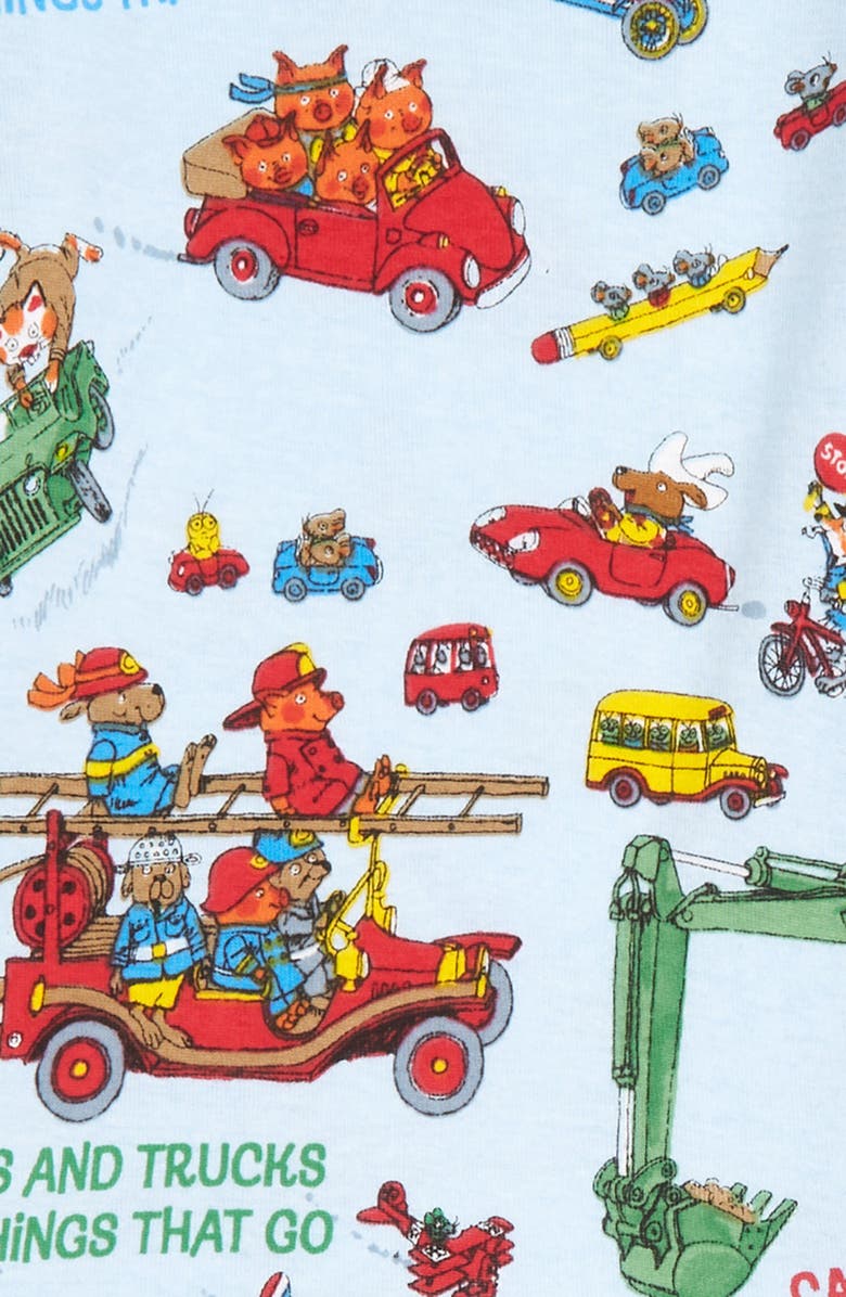 Books to Bed Kids' 'Cars and Trucks and Things That Go' Fitted Two-Piece Pajamas & Book Set, Alternate, color, 