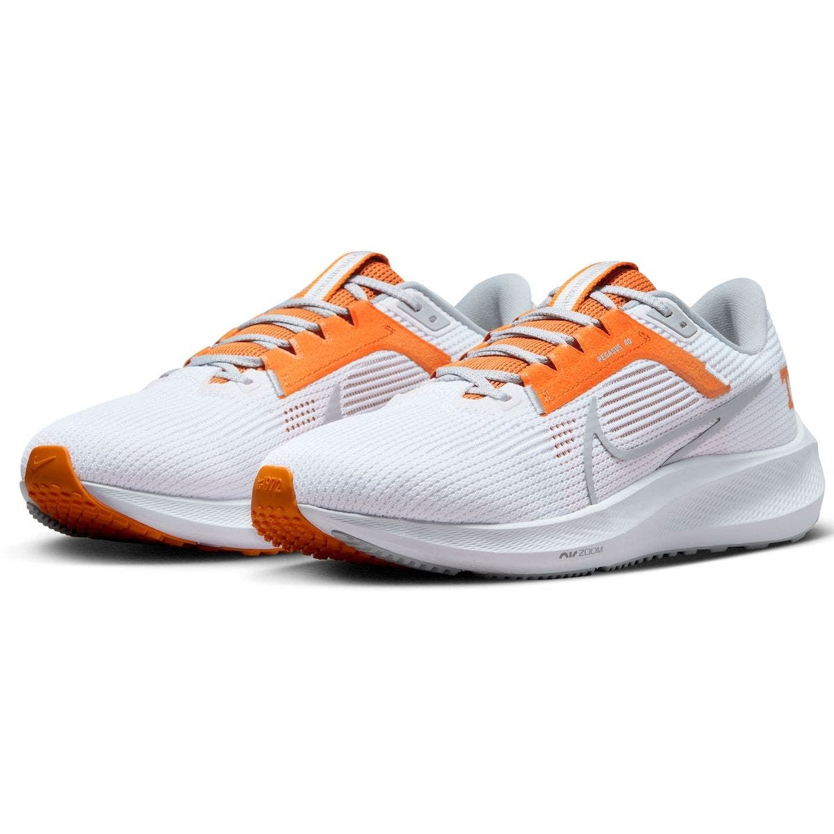Unisex Nike  White Tennessee Volunteers Zoom Pegasus 40 Running Shoe, Main, color, White