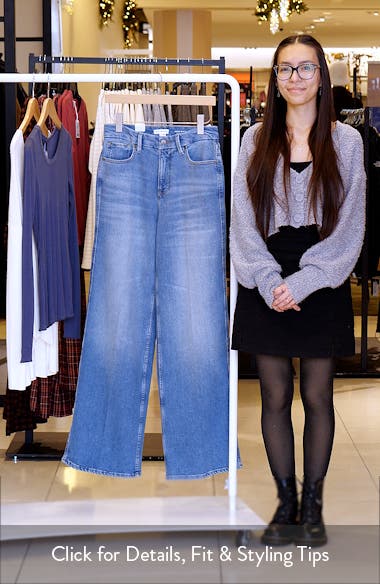 Good American Good Skate Wide Leg Jeans (Women) | Nordstromrack
