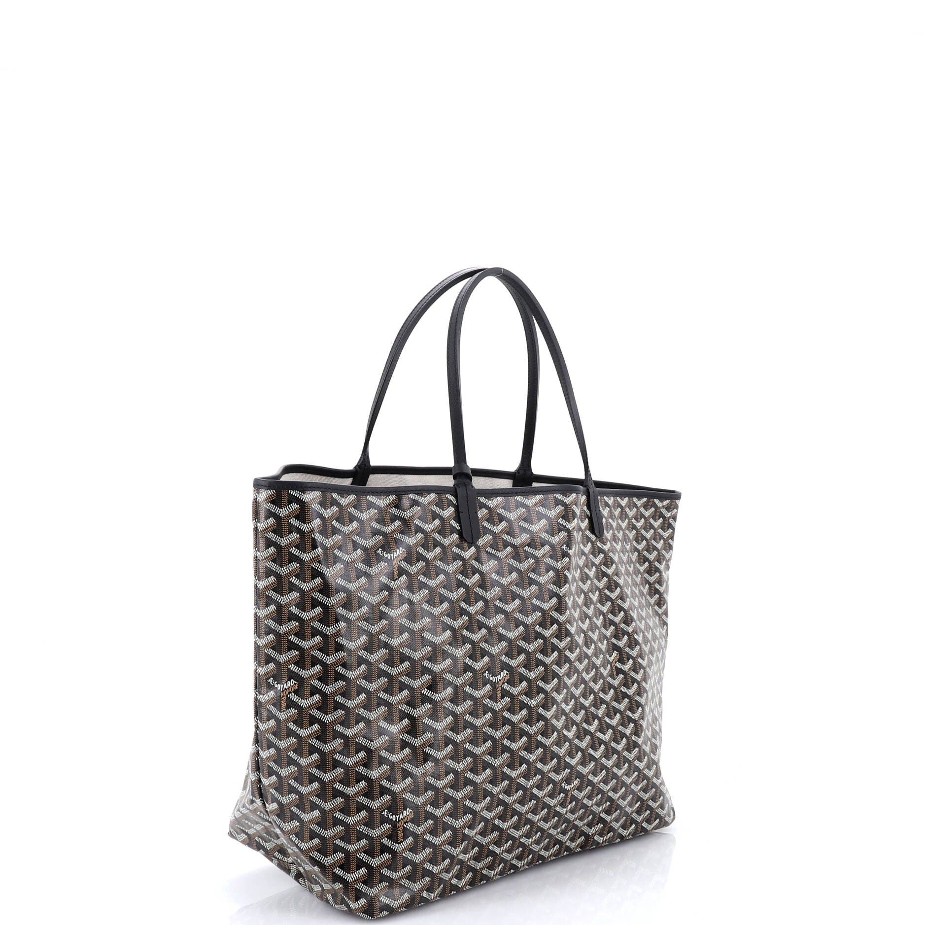 Pre-Owned Goyard Saint Louis Tote Coated Canvas GM, Alternate, color, Black