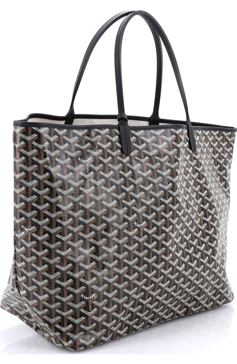 Pre-Owned Goyard Saint Louis Tote Coated Canvas GM, Alternate, color, Black