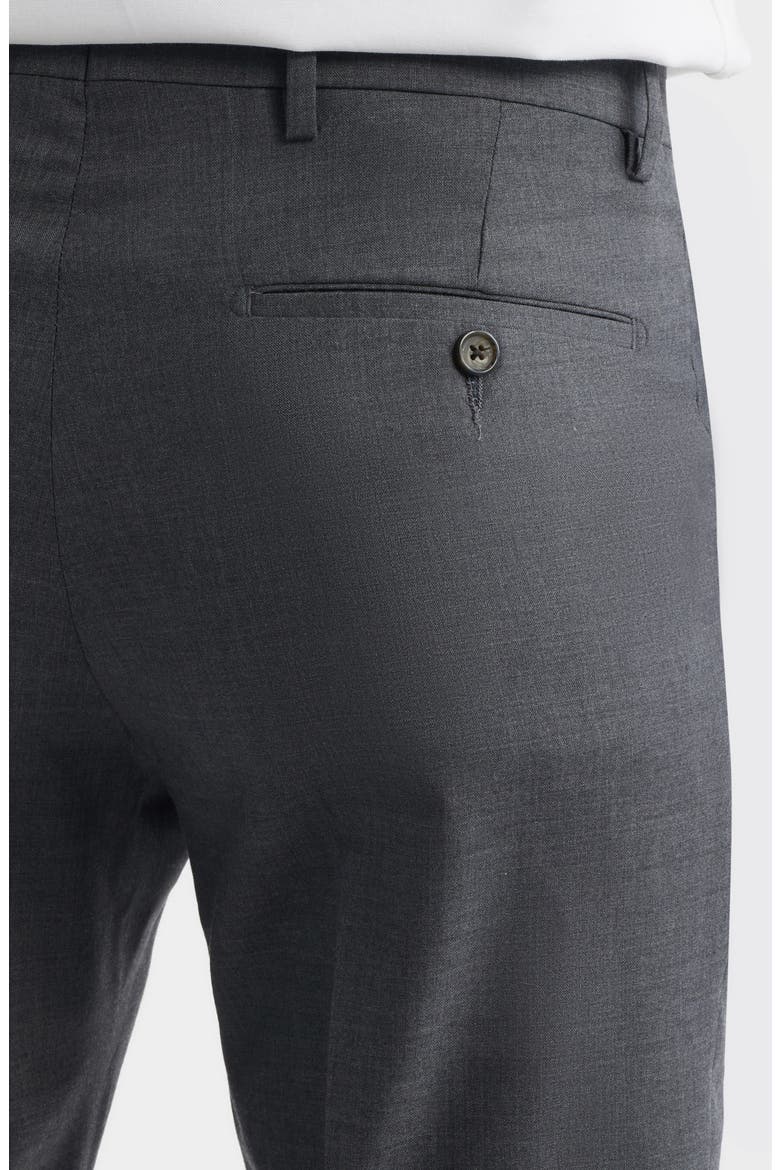Flat Front Tropical Weight Wool Dress Pants, Alternate, color, BANKER GRAY