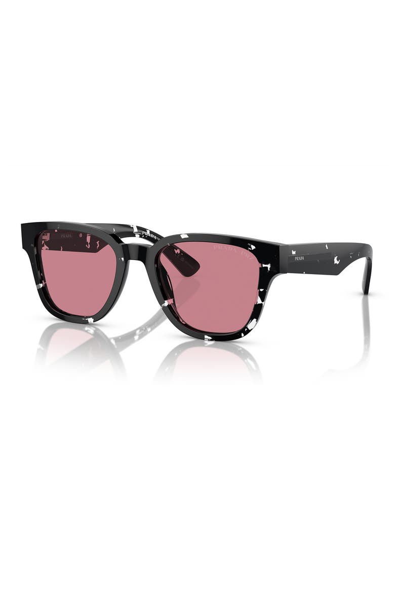 54mm Polarized Pillow Sunglasses, Alternate, color, BLACK/ CRYSTAL