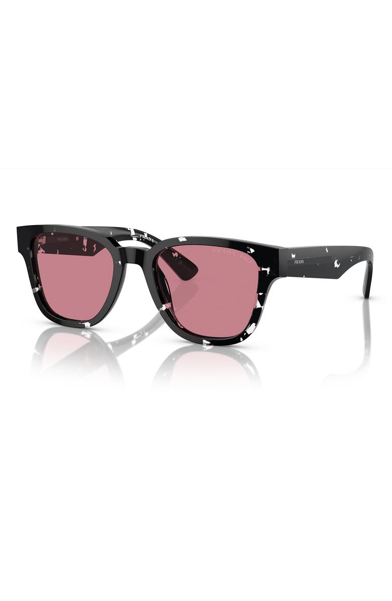 Prada 54mm Polarized Pillow Sunglasses, Alternate, color, 