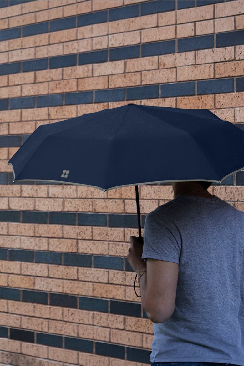 Compact Travel Umbrella, Alternate, color, Navy