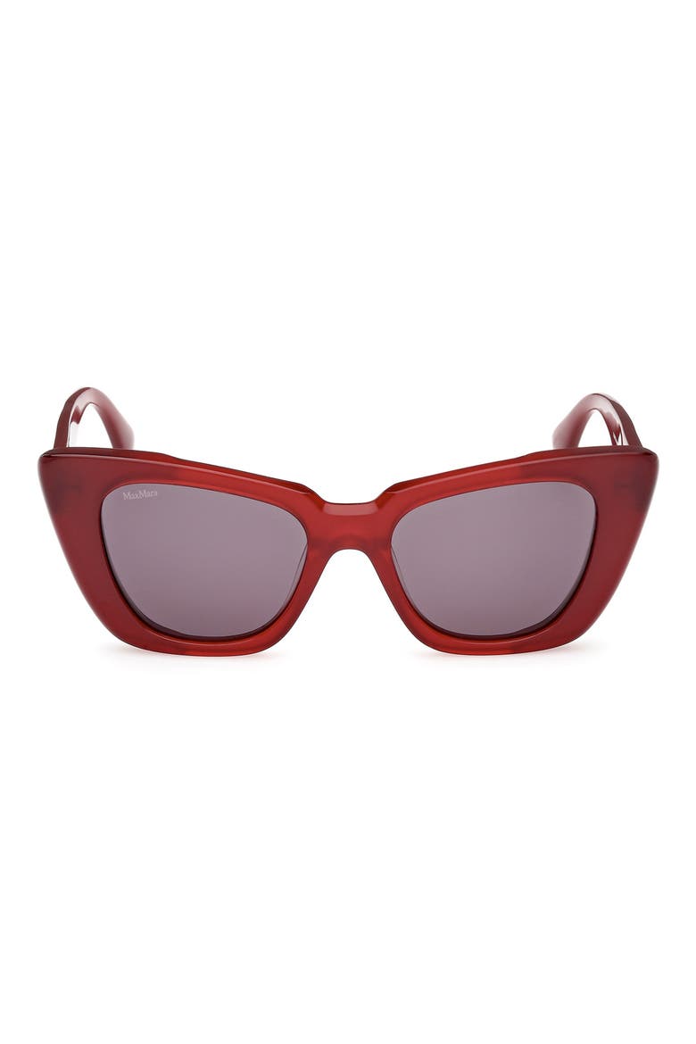Glimpse5 50mm Polarized Butterfly Sunglasses, Main, color, SHINY RED / SMOKE
