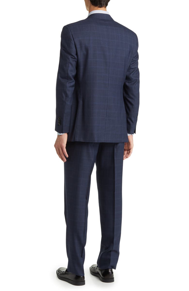Canali Siena Regular Plaid Wool & Silk Suit, Alternate, color, 