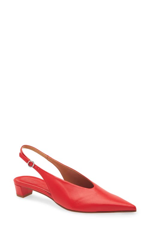 Shop Aeyde Oti Slingback Pointed Toe Pump In Red