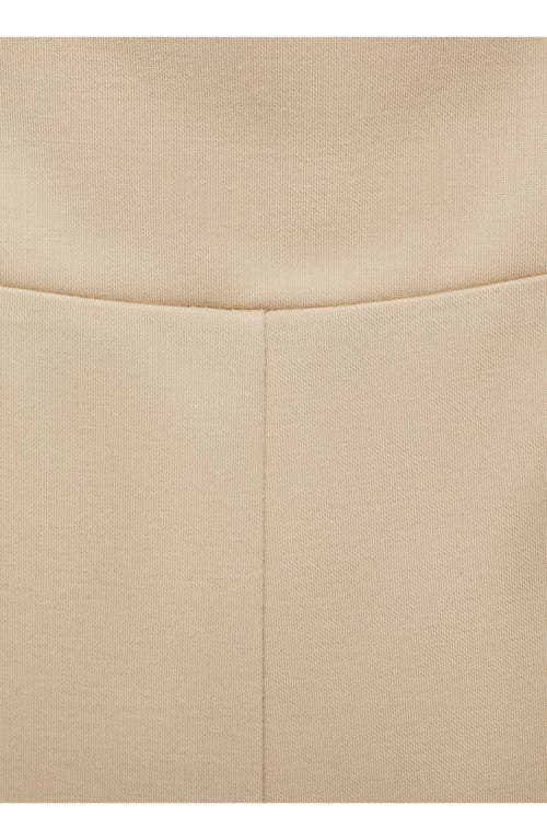 Mango Fine Knit Wide Leg Maternity Pants In Sand