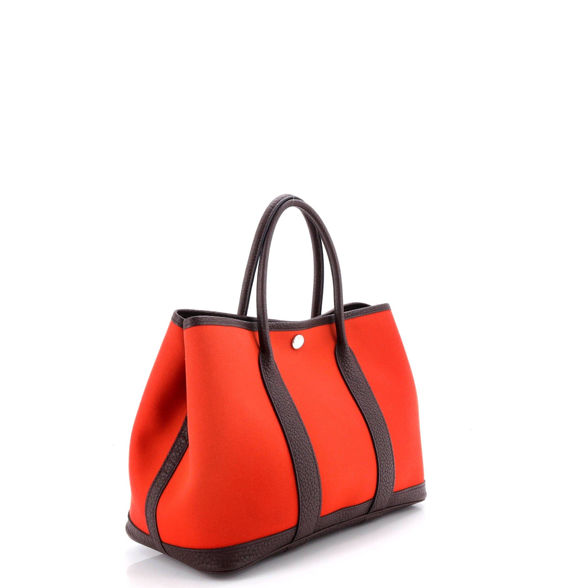 Pre-Owned Hermes Garden Party Tote Toile and Leather 30, Alternate, color, 