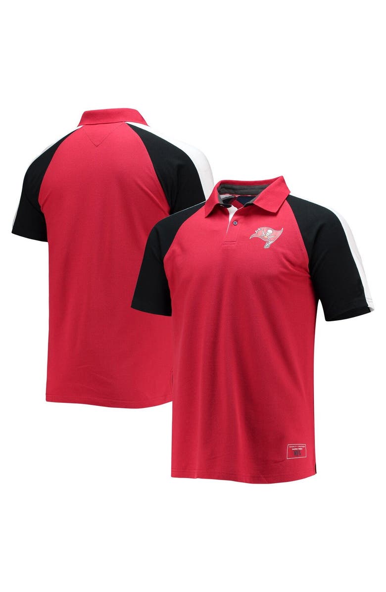 Tommy Hilfiger Men's Tommy Hilfiger Red/White Tampa Bay Buccaneers Holden Raglan Polo, Main, color, Red