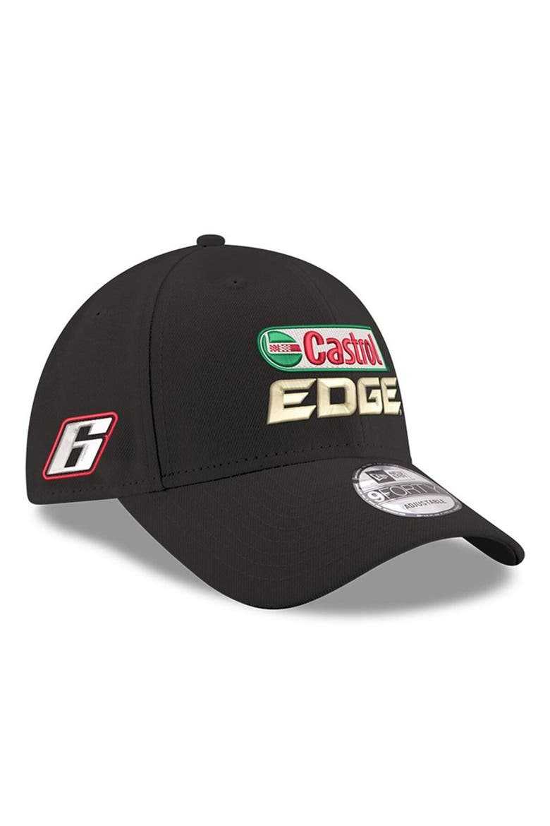 Men's New Era  Black Brad Keselowski Castrol Edge 9FORTY Sponsor Adjustable Hat, Main, color, Black