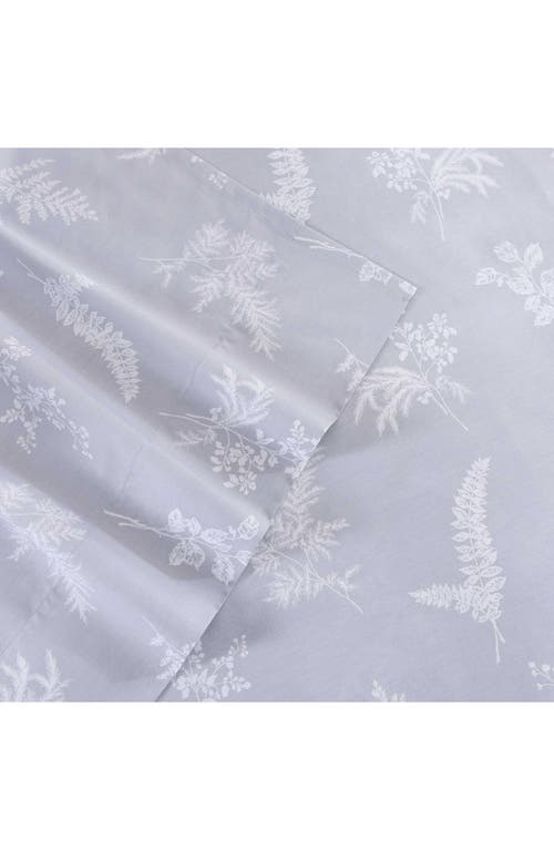 Stone Cottage Foliage 200 Thread Count Cotton Percale Sheet Set In Purple