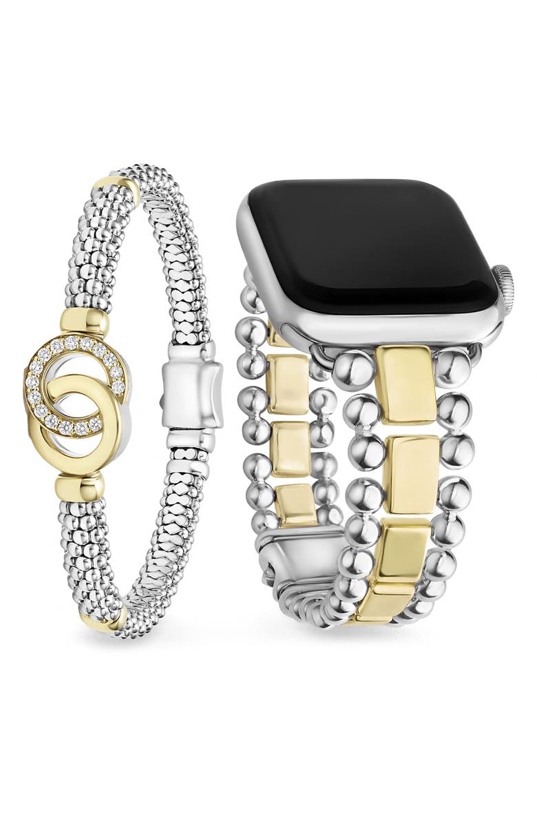 LAGOS Smart Caviar Apple Watch<sup>®</sup> Watchband & Rope Bracelet Set, Main, color, 