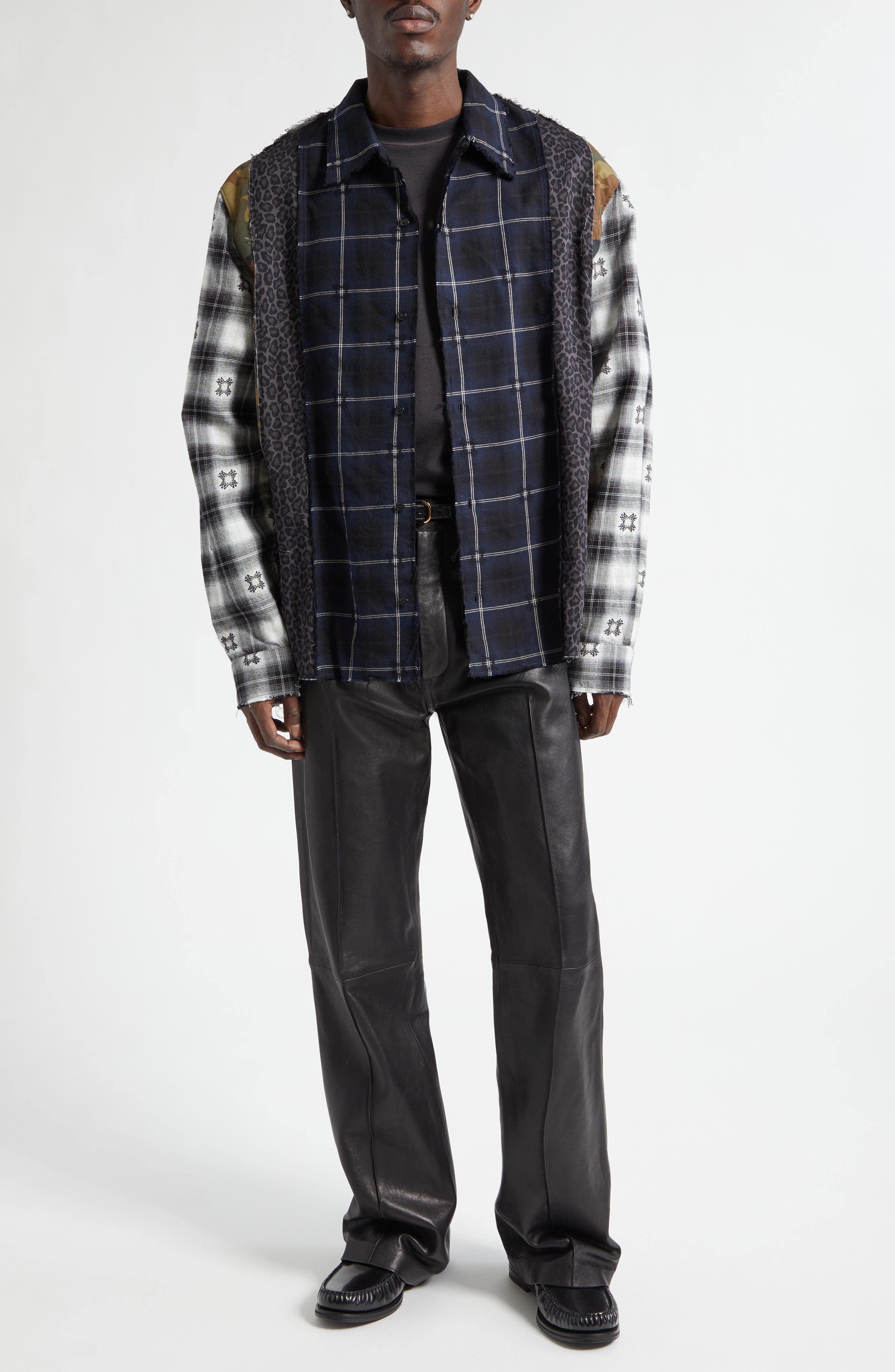 Spliced MA Quad Flannel Button-Up Shirt - image 2