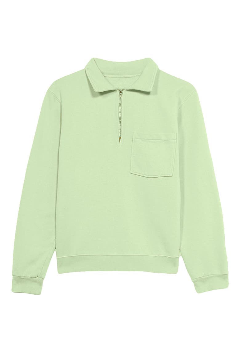Zip-Up Sweatshirt with Pocket, Main, color, Light Green