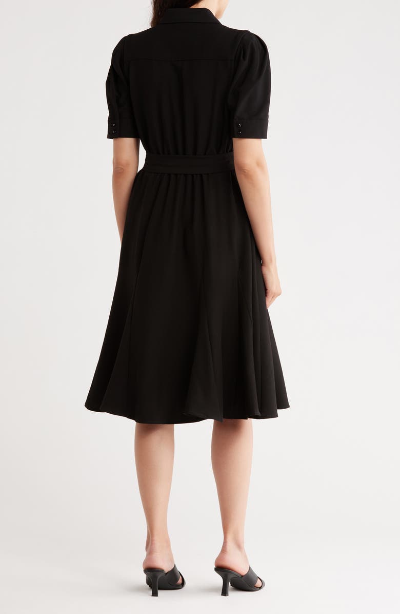 Nanette Lepore Belted Shirtdress, Alternate, color, Very Black