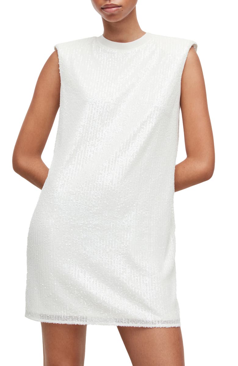 AllSaints Juela Sequin Shift Dress, Alternate, color, 