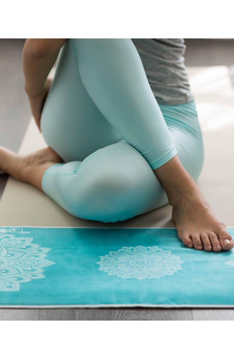 Yoga Design Lab Yoga Hand Towel, Alternate, color, Mandala Turquoise