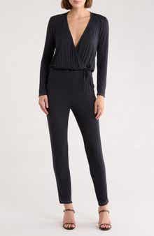 GO COUTURE Long Sleeve Tie Waist Jumpsuit