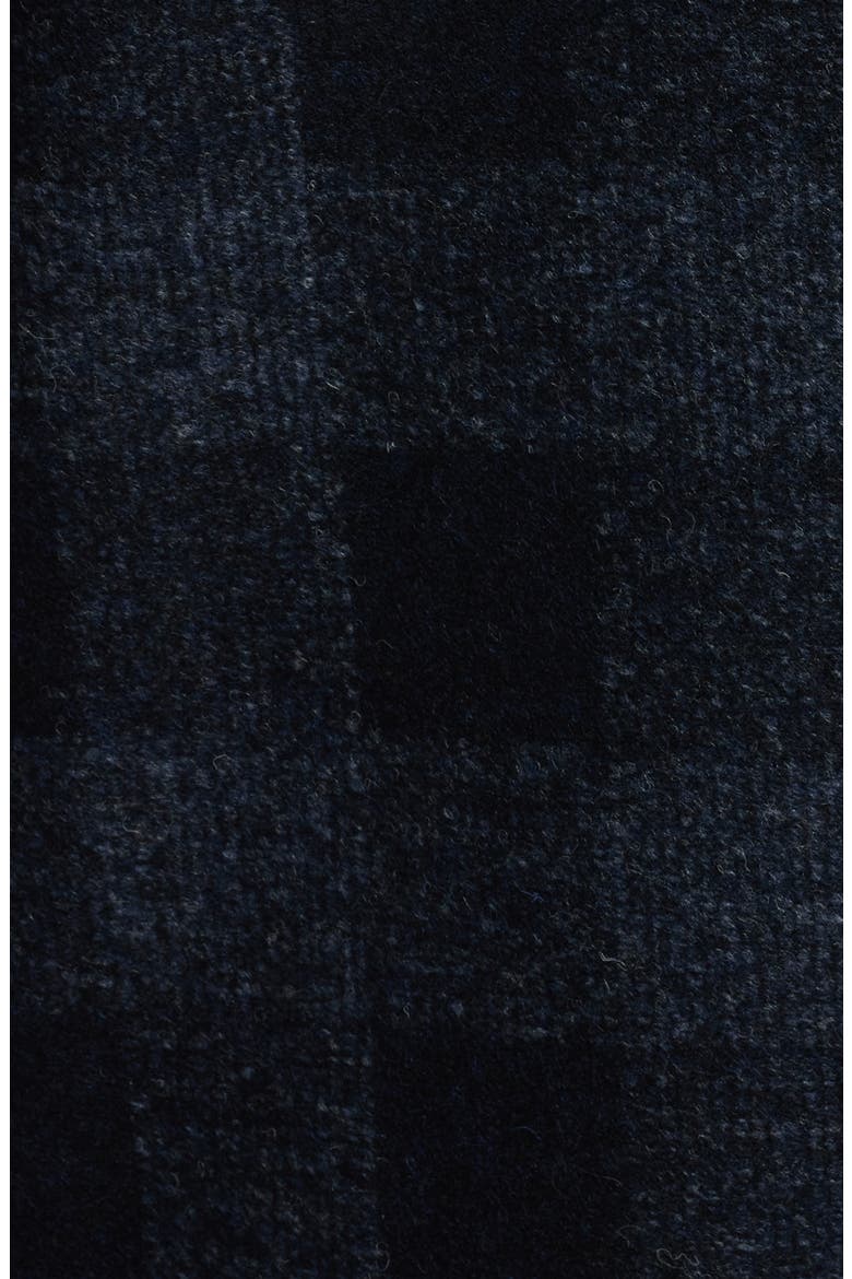 Clark Buffalo Check Jersey Coat, Alternate, color, DARK BLUE