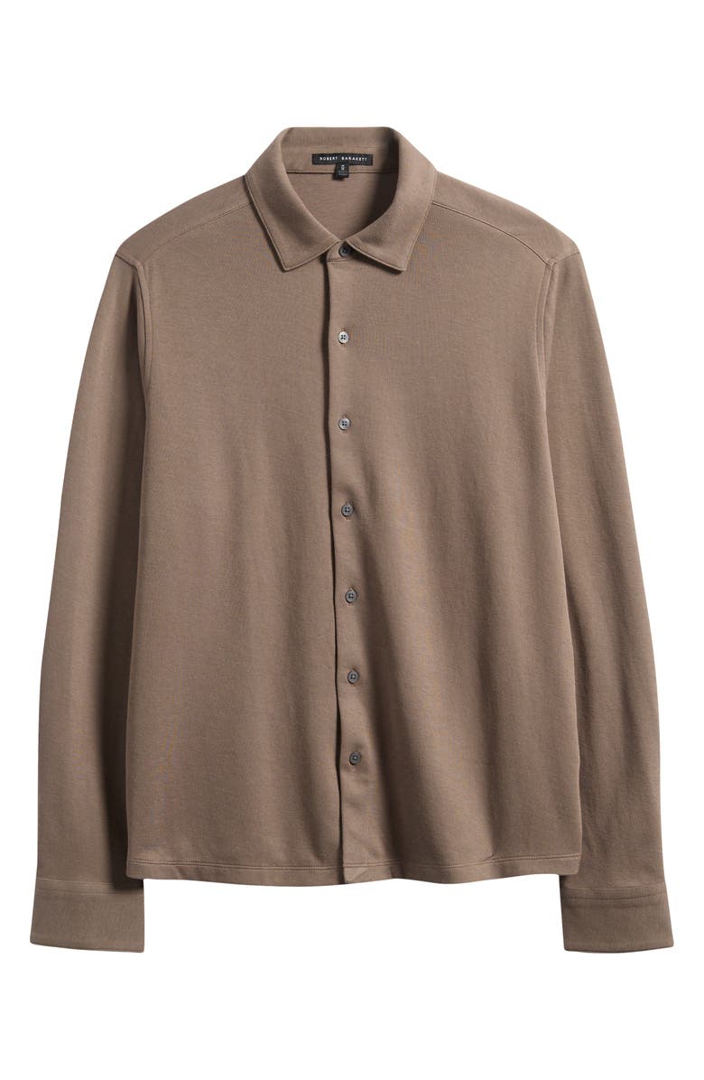 Robert Barakett Milo Knit Button-Up Shirt, Alternate, color, Pottery