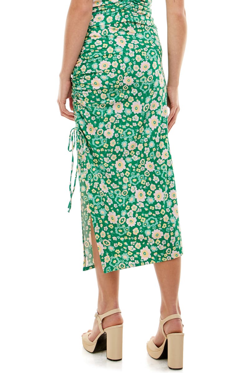 WAYF Main Squeeze Ruched Midi Skirt, Alternate, color,