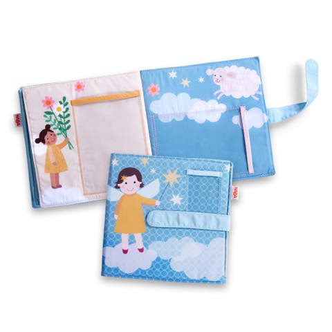 Baby Photo Album - Guardian Angel Soft Cloth Baby Photo Albums - Holds 8 4x6 Photos - New Baby Gift, Sensory Toy for Infants and Toddlers